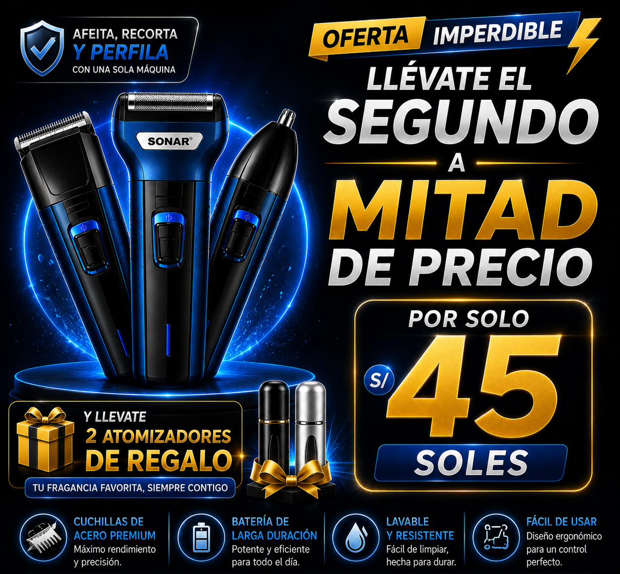 SONAR 3 EN 1 / PROMO 2 unidad